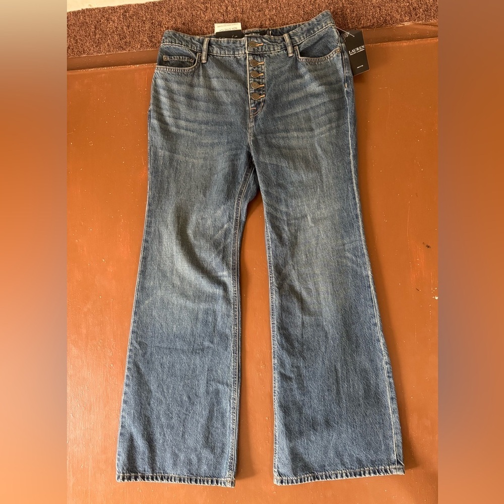 Lauren Ralph Lauren High Rise Flare Jeans - women’s 10P NWT - Picture 2 of 10